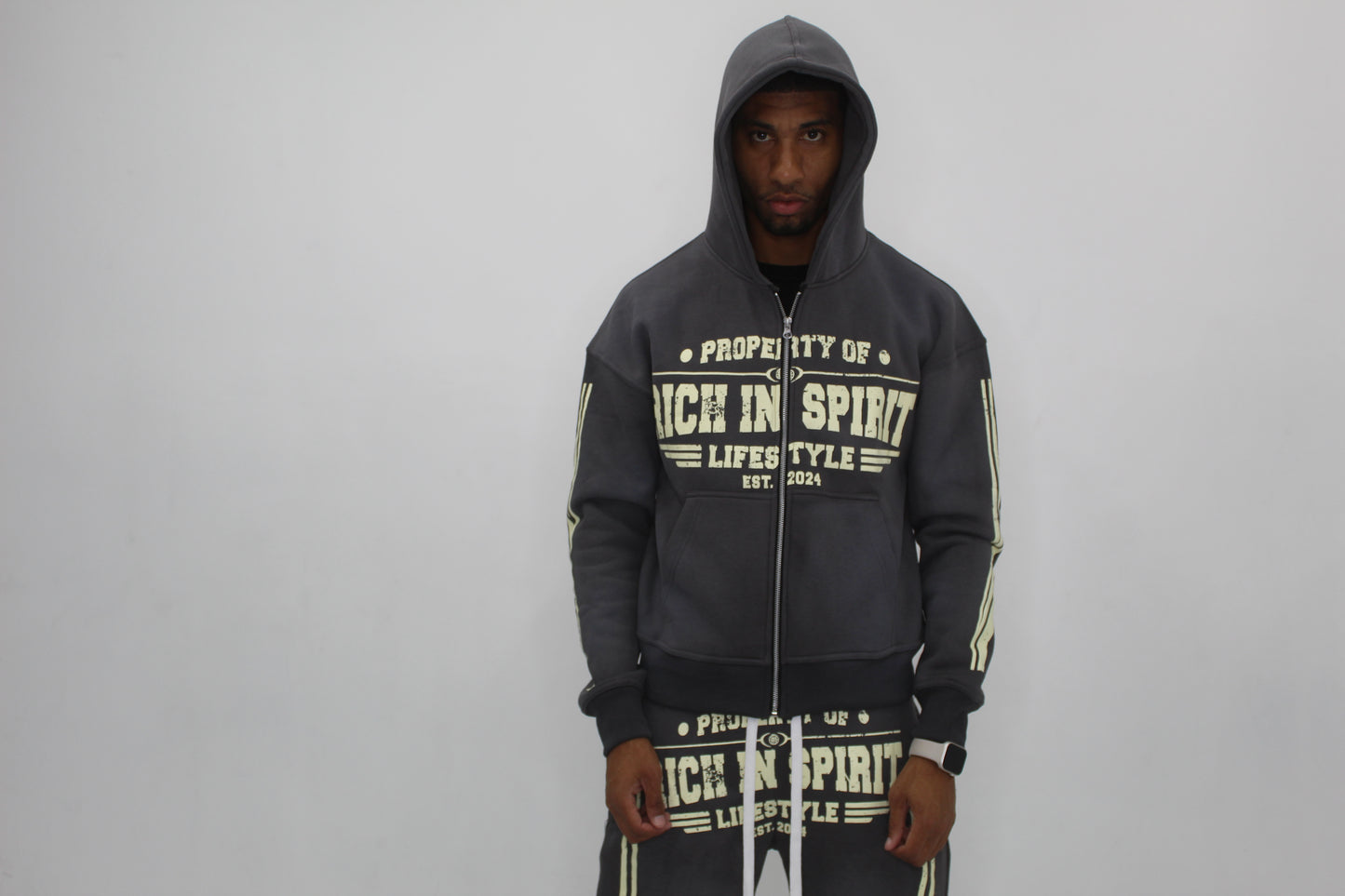 Rich N’ Grey Hoodie Set