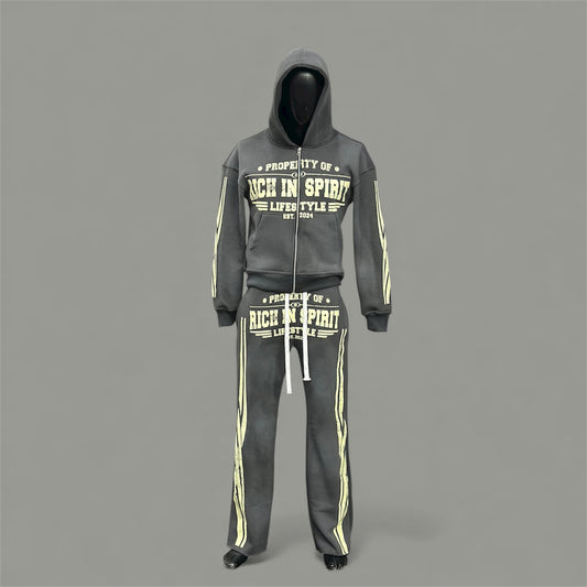 Rich N’ Grey Hoodie Set