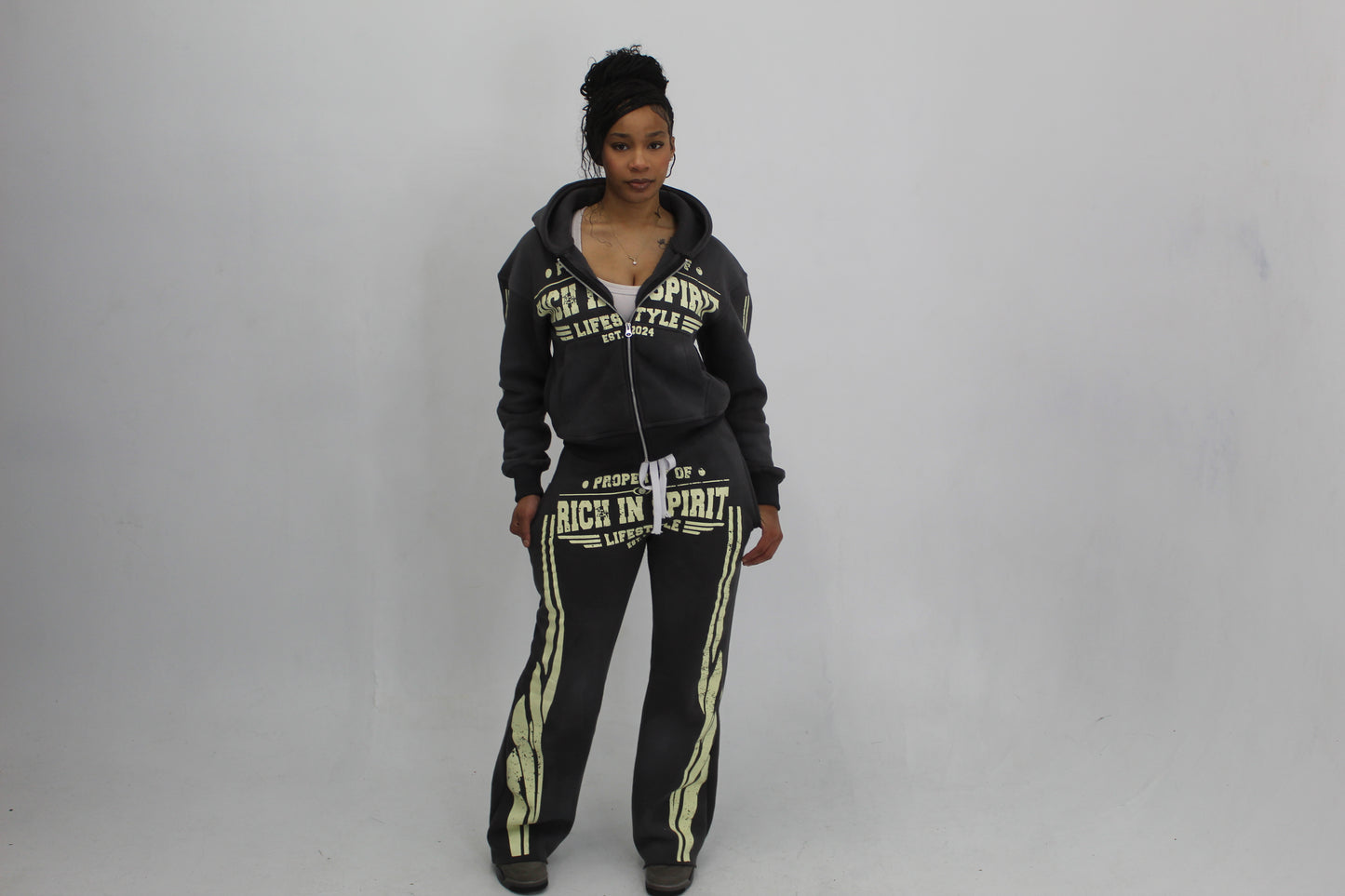 Rich N’ Grey Hoodie Set